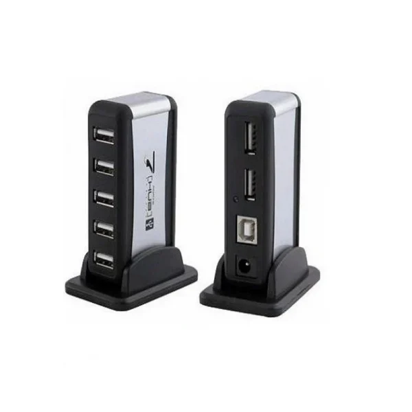 هاب هفت پورت USB 2.0 دی نت مدل KS-9019 با طراحی جمع‌وجور و سازگاری کامل با ویندوز. اتصال همزمان 7 دستگاه بدون نیاز به آداپتور.
