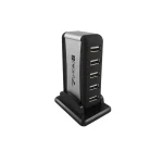 هاب هفت پورت USB 2.0 دی نت مدل KS-9019 با طراحی جمع‌وجور و سازگاری کامل با ویندوز. اتصال همزمان 7 دستگاه بدون نیاز به آداپتور.