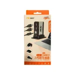 هاب هفت پورت USB 2.0 دی نت مدل KS-9019 با طراحی جمع‌وجور و سازگاری کامل با ویندوز. اتصال همزمان 7 دستگاه بدون نیاز به آداپتور.