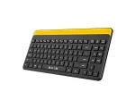 کیبورد آئولا مدل AWK310 با اتصال بلوتوث، قابلیت Easy-Switch بین 3 دستگاه، پایه تبلت داخلی و طراحی جمع‌وجور. ✅ سازگار با لپ‌تاپ، تبلت و گوشی هوشمند.