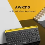 کیبورد آئولا مدل AWK310 با اتصال بلوتوث، قابلیت Easy-Switch بین 3 دستگاه، پایه تبلت داخلی و طراحی جمع‌وجور. ✅ سازگار با لپ‌تاپ، تبلت و گوشی هوشمند.