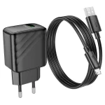 شارژر دیواری CS21A Rich با فناوری QC3.0 و کابل اورپا – شارژ سریع برای آیفون و اندروید