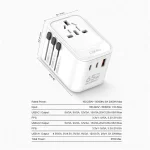 آداپتور مسافرتی 65 وات با فناوری GaN مدل Z6 – 3 پورت USB برای شارژ همزمان لپ‌تاپ و گوشی