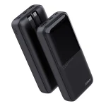خرید پاوربانک جووی JP-312 با ظرفیت 20000 میلی‌آمپر، شارژ سریع QC 3.0، 3 خروجی (2USB-A + USB-C)، صفحه نمایش LED و بدنه فلزی. مناسب برای سفر، اردو و استفاده روزمره. گارانتی اصالت.
