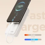 خرید پاوربانک جووی JP-312 با ظرفیت 20000 میلی‌آمپر، شارژ سریع QC 3.0، 3 خروجی (2USB-A + USB-C)، صفحه نمایش LED و بدنه فلزی. مناسب برای سفر، اردو و استفاده روزمره. گارانتی اصالت.