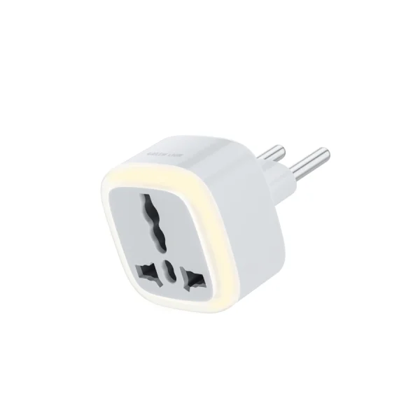 تبدیل 3 به 2 چراغدار گرین لاین | آداپتور یونیورسال با چراغ LED
