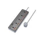 چندراهی برق بروفون BAC5A با 5 پریز، خروجی USB-C 20W، 3 پورت USB-A و محافظ ولتاژ. توان 2500 وات، کابل 1.5 متری، سازگار با پریز ایران. ایده‌آل برای خانه و دفتر.