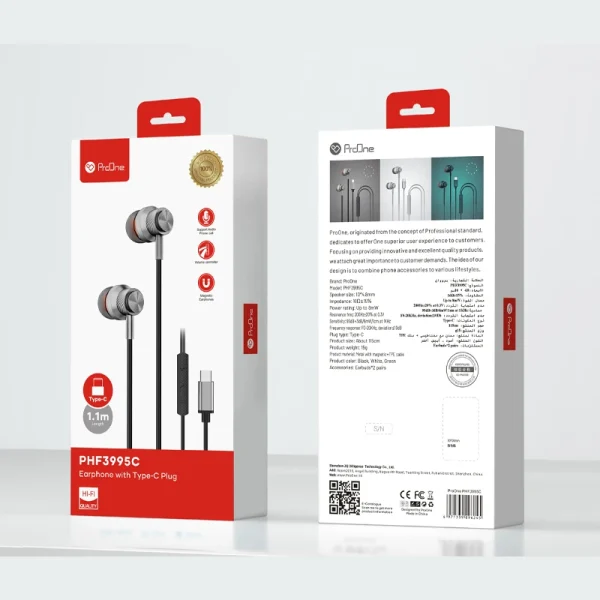 هندزفری پرووان PHF3995C | USB-C، دوگوشی، بدون نویز کنسلینگ، مناسب مکالمه