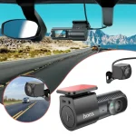 دوربین داشبورد هوکو مدل DV8 — ضبط دو کاناله (جلو 2K + عقب 720p)، لنز 140°، دید در شب Starlight، WiFi، خازن ایمن، صفحه‌نمایش 2.47 اینچ، پشتیبانی از کارت 128GB، زبان فارسی. گارانتی اصل.