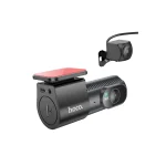 دوربین داشبورد هوکو مدل DV8 — ضبط دو کاناله (جلو 2K + عقب 720p)، لنز 140°، دید در شب Starlight، WiFi، خازن ایمن، صفحه‌نمایش 2.47 اینچ، پشتیبانی از کارت 128GB، زبان فارسی. گارانتی اصل.