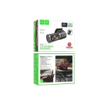 دوربین داشبورد هوکو مدل DV8 — ضبط دو کاناله (جلو 2K + عقب 720p)، لنز 140°، دید در شب Starlight، WiFi، خازن ایمن، صفحه‌نمایش 2.47 اینچ، پشتیبانی از کارت 128GB، زبان فارسی. گارانتی اصل.