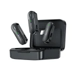 میکروفن یقه‌ای یسیدو مدل KR16 — بی‌سیم، دو میکروفن Lavalier، کاهش نویز، مناسب برای لایو استریم، پادکست و ویدیوهای آموزشی. فرکانس 20Hz-20kHz، حساسیت 38dB، کیس شارژ، سازگار با گوشی و لپ‌تاپ.