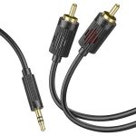 کابل 1 به 2 صدا هوکو UPA28 | 3.5mm به 2 RCA، 1.5 متر، مشکی