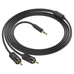 کابل 1 به 2 صدا هوکو UPA28 | 3.5mm به 2 RCA، 1.5 متر، مشکی