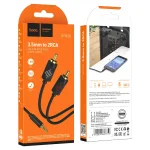 کابل 1 به 2 صدا هوکو UPA28 | 3.5mm به 2 RCA، 1.5 متر، مشکی