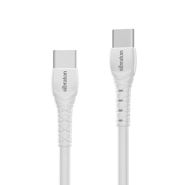 کابل شارژ USB-C به USB-C سیبراتون S270C | 1.1 متر، انتقال دیتا