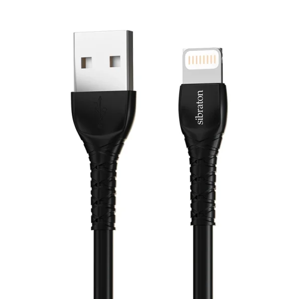 کابل شارژ USB به لایتنینگ سیبراتون مدل S201i طول 1.1 متر