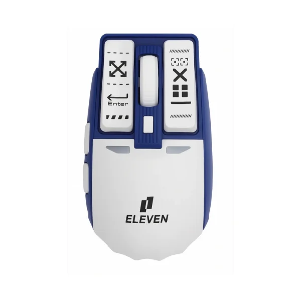 ماوس گیمینگ ایلون BUTTON با حسگر لیزری 3100DPI، اتصال سه‌گانه (USB/بلوتوث/Type-C)، کلیک بی‌صدا و باتری قابل شارژ. بدون نور — مناسب گیمرها.