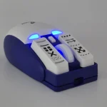 ماوس گیمینگ ایلون BUTTON با حسگر لیزری 3100DPI، اتصال سه‌گانه (USB/بلوتوث/Type-C)، کلیک بی‌صدا و باتری قابل شارژ. بدون نور — مناسب گیمرها.