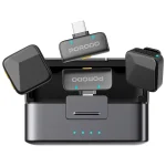 میکروفون یقه‌ای پرودو Orion با کانکتور Type-C و Lightning، جفت‌شدن خودکار، برد 20 متر و باتری 5 ساعته. مناسب برای آیفون، اندروید و لپ‌تاپ.