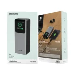 پاوربانک گرین لاین ولتورا با ظرفیت 20000mAh، شارژ سریع 100 وات (PD) و نمایشگر TFT. مناسب برای لپ‌تاپ و گوشی — سبک و جمع‌وجور.