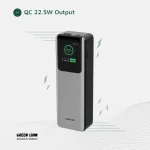 پاوربانک گرین لاین ولتورا با ظرفیت 20000mAh، شارژ سریع 100 وات (PD) و نمایشگر TFT. مناسب برای لپ‌تاپ و گوشی — سبک و جمع‌وجور.