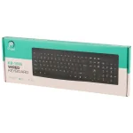 کیبورد پی‌نت KB-1600 Full Size با سوییچ ممبران، اتصال USB و بدون نور. مناسب برای استفاده اداری و خانگی — وزن 350 گرم.