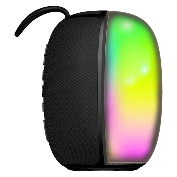 اسپیکر بلوتوثی هیسکا B41 با صدای 5 واتی، نور RGB هماهنگ با موسیقی، باتری 1800mAh و پخش تا 4 ساعت. اتصال بلوتوث 5، USB و AUX.