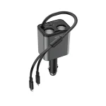 شارژر فندکی گرین لاین GL-CC07 با توان 90 وات، نمایشگر LED و سیستم حفاظت هوشمند. سازگار با تمام گوشی‌ها و تبلت‌ها.