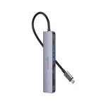 هاب 7 پورت USB-C پرودو PB-71HBC با HDMI، 2x USB-C، کارت‌خوان SD/microSD و بدنه آلومینیومی. سازگار با مک‌بوک و لپ‌تاپ‌ها.