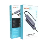 هاب 7 پورت USB-C پرودو PB-71HBC با HDMI، 2x USB-C، کارت‌خوان SD/microSD و بدنه آلومینیومی. سازگار با مک‌بوک و لپ‌تاپ‌ها.