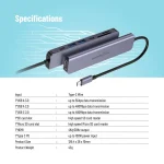 هاب 7 پورت USB-C پرودو PB-71HBC با HDMI، 2x USB-C، کارت‌خوان SD/microSD و بدنه آلومینیومی. سازگار با مک‌بوک و لپ‌تاپ‌ها.