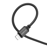 کابل شارژ آیفون بروفون BOROFONE BX87 Sharp USB to Lightning charging data cable black