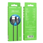 کابل شارژ آیفون بروفون BOROFONE BX87 Sharp USB to Lightning charging data cable black