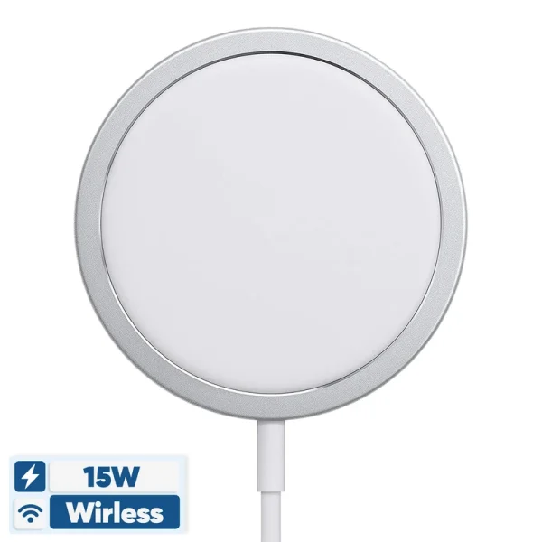 شارژر MagSafe اپل 15 واتی بی‌سیم با کابل USB-C و طراحی مغناطیسی