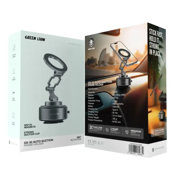 نگهدارنده گرین لاین مدل GX-30 مکش خودکار با بدنه آلیاژ روی و سیستم آهنربای قوی