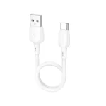 کابل بروفون مدل BX93 USB به USB-C 25 سانتی‌متری با محافظت از شارژ و طراحی جمع‌وجور