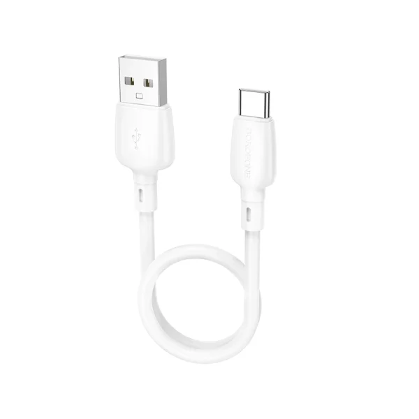کابل بروفون مدل BX93 USB به USB-C 25 سانتی‌متری با محافظت از شارژ و طراحی جمع‌وجور
