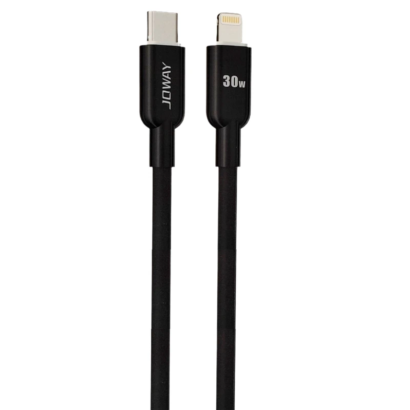 کابل جووی مدل LI-172 1 کابل جووی مدل LI-172 لایتنینگ به تایپ سی 1 متری با روکش سیلیکون نرم و سر فلزی