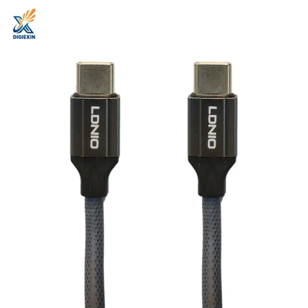 کابل شارژ و انتقال داده تایپ سی به تایپ سی الدینیو مدل LC442c طول 2 متر
