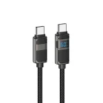 کابل هوکو مدل U137 لایتنینگ به تایپ سی 1.2 متری با روکش بافت و سر آلیاژ روی