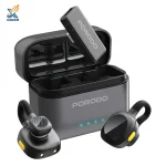 میکروفون بی‌سیم تایپ‑سی پرودو مدل Porodo Movo Lavalier Microphone PDLAMPHF76BK