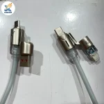 کابل شارژ چندکاره فنری (3 در 1) با قابلیت Fast Charge و انتقال دیتا - تصویر 3