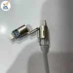 کابل شارژ چندکاره فنری (3 در 1) با قابلیت Fast Charge و انتقال دیتا - تصویر 2
