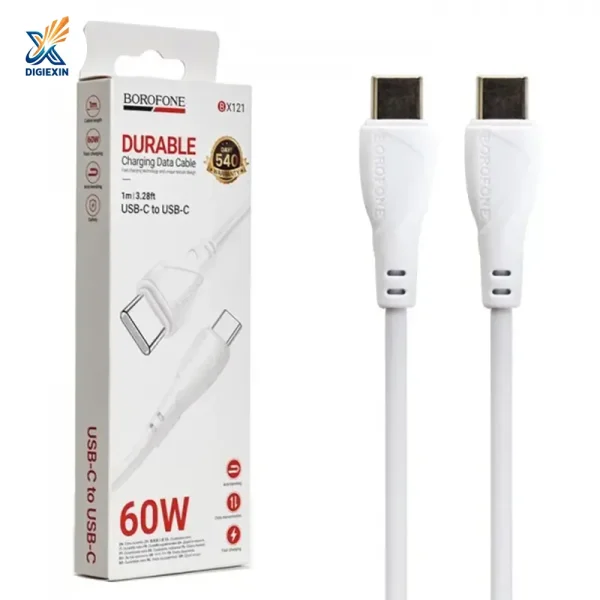 کابل تایپ سی به تایپ سی بروفون (BOROFONE) مدل BX121 طول 1 متر